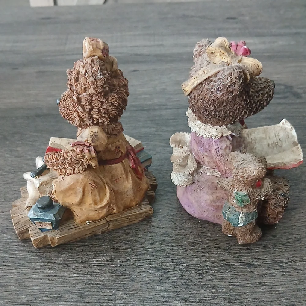 Charming Bear Figurine Set - Brown and Cream - Picture 2 of 4